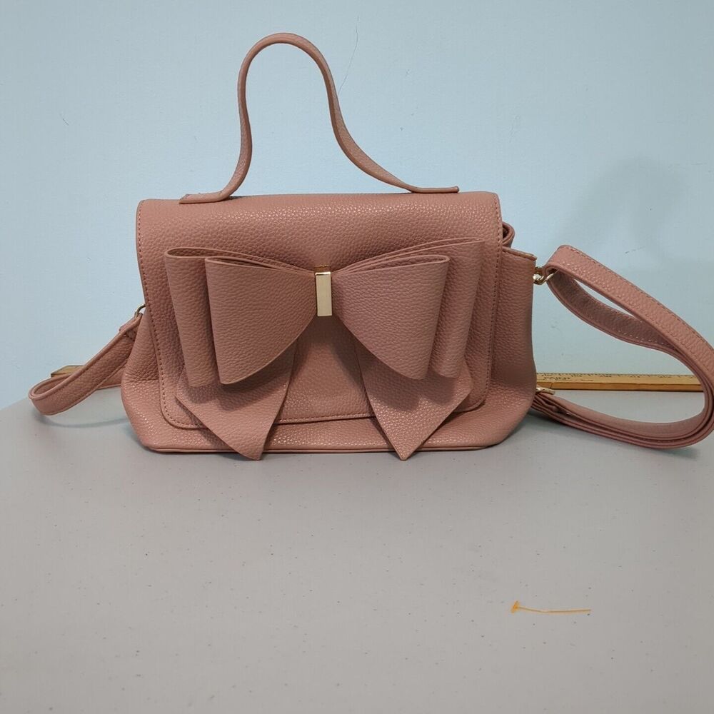 CROSSI/LIKE DREAMS Eva double bowtie vegan leather top handle crossbody …